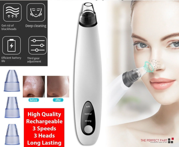 Electric Blackhead Remover And  Face Cleaner With Diamond Pore Vacuum Suction For White Heads